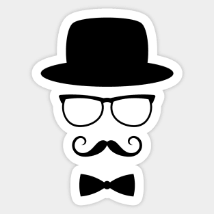 Retro gentleman with eyeglasses Sticker